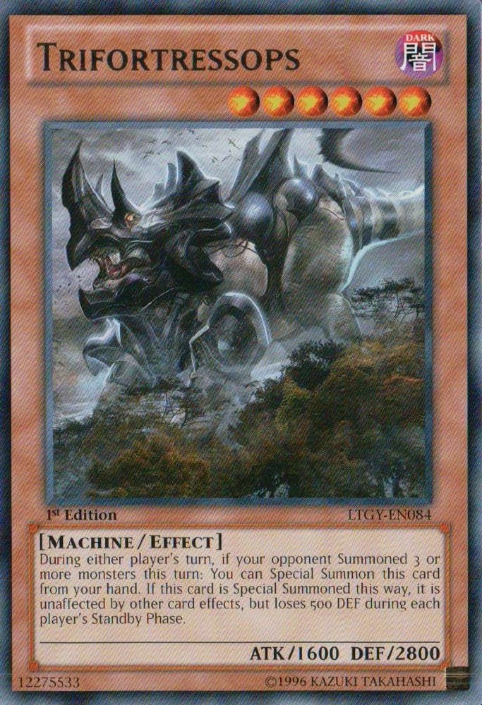 Trifortressops LTGY-EN084 Rare Unlimited Moderately Played Condition