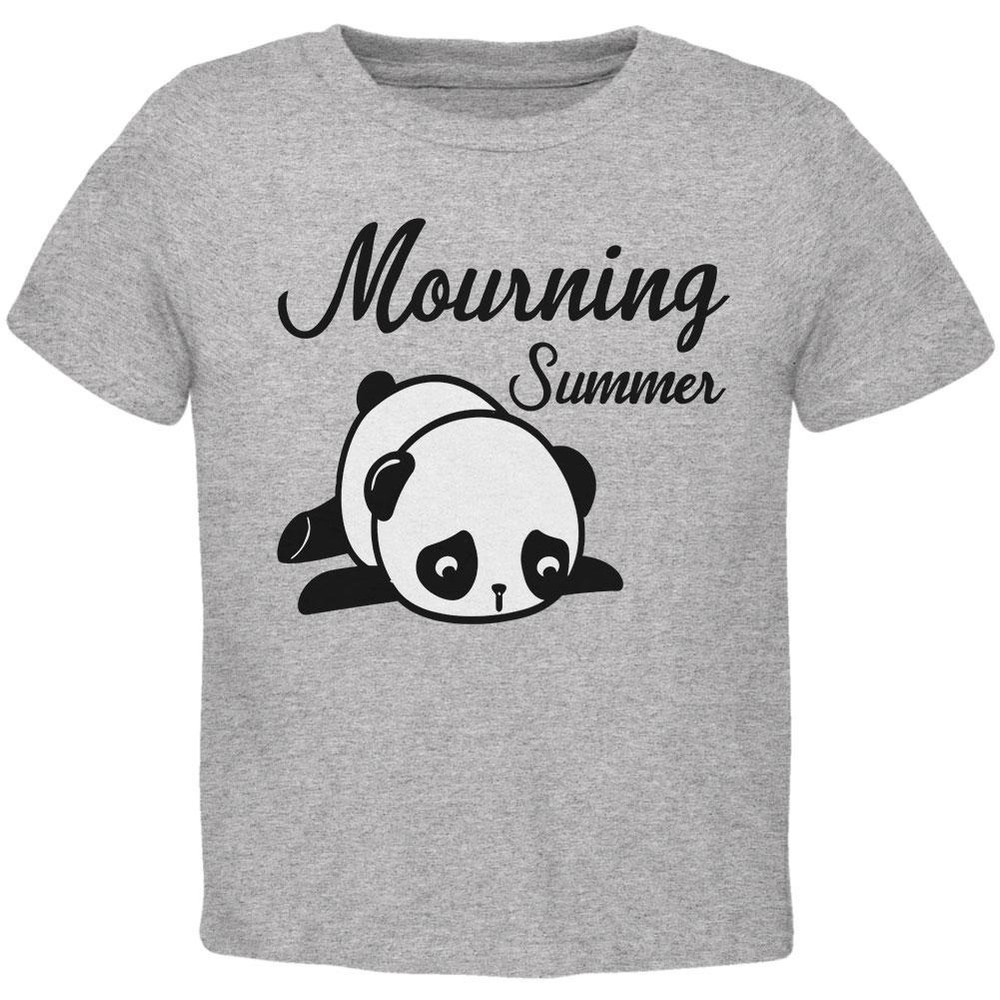 Back To School Mourning Summer Panda Toddler T Shirt-image