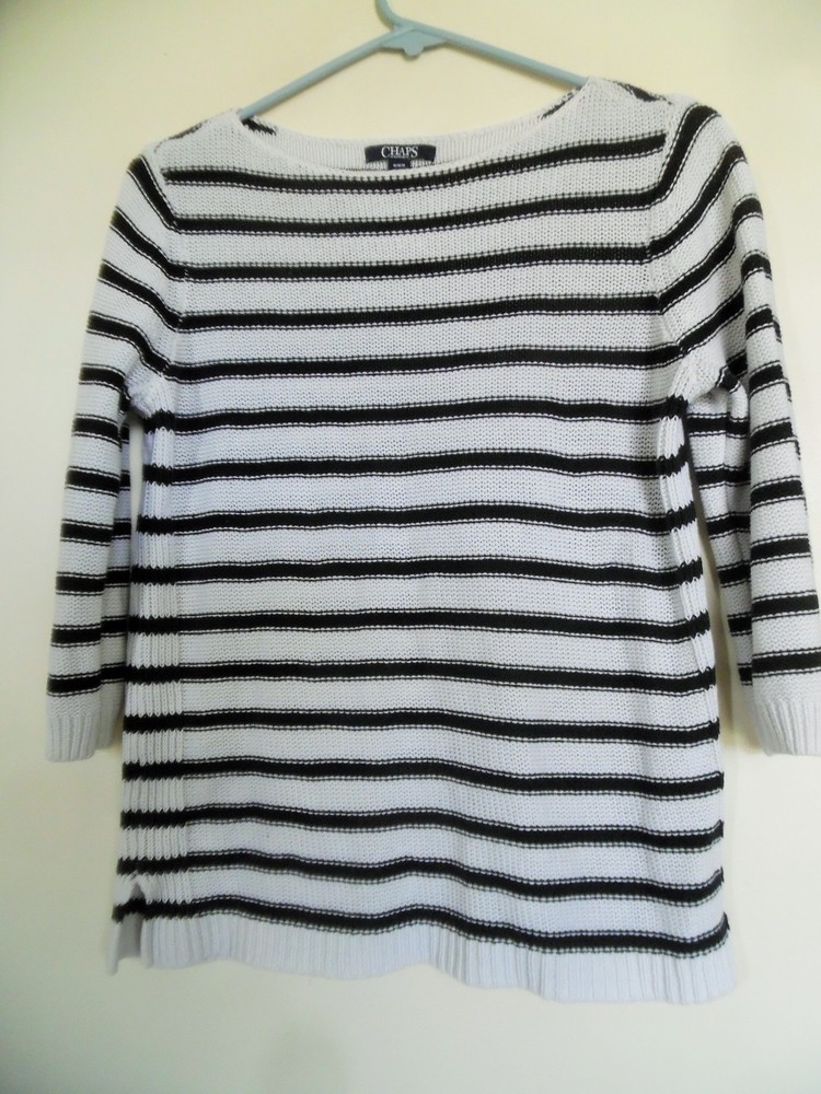 Women Ralph Lauren Chaps Striped Sweater Sz M