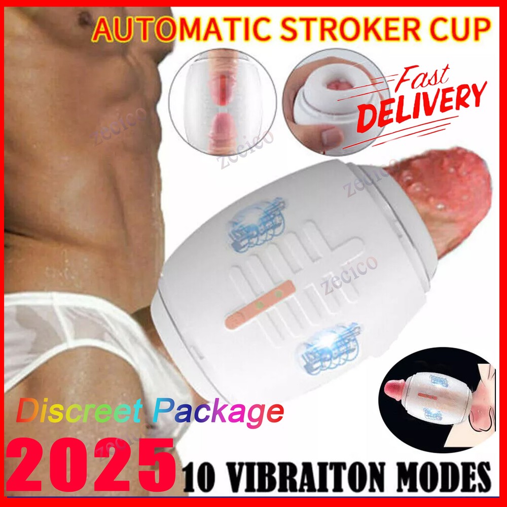 Male Masturbaters Automatic HandsFree Telescopic Cup Sucking Stroker Men Sex Toy