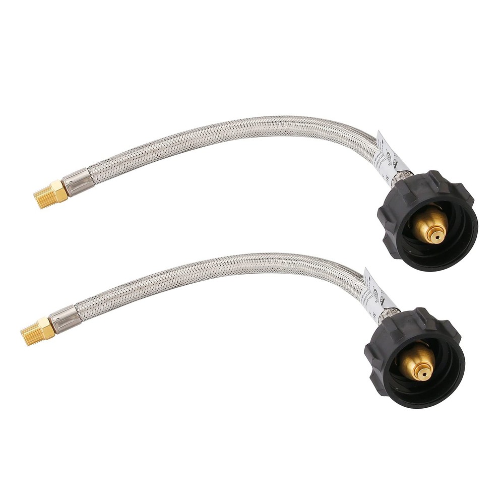 Solimeta 15 Inch RV Propane Pigtail Hose, 1/4 NPT RV Propane Hose, Stainless ...