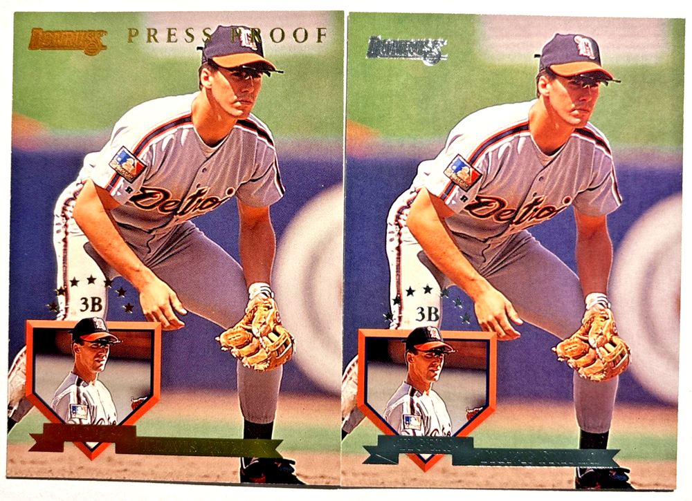 2 Card Card Lot 1995 Donruss Press Proofs #82 Travis Fryman /2000 &Base