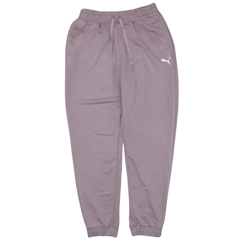 Puma Mens Joggers Purple Nylon Elastic Waist Drawstring Lightweight Track S