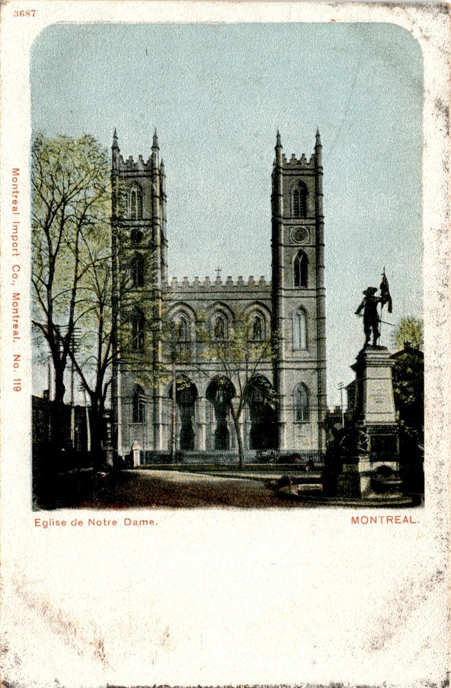 Montreal Import Co, Montreal, Eglise de Notre Dame Postcard