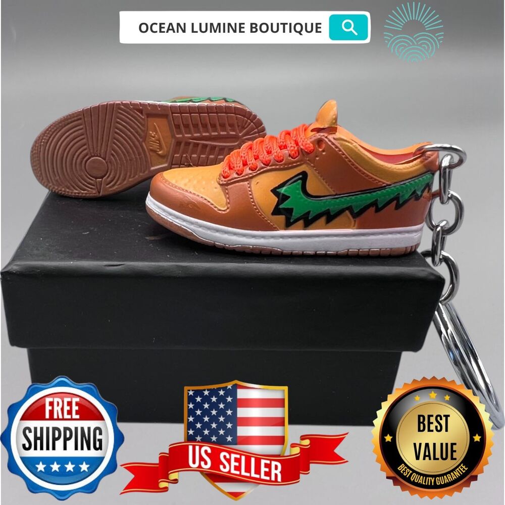SB DUNK 3D Mini Sneaker Keychain, Jordan Sneaker Collectible, Box Options