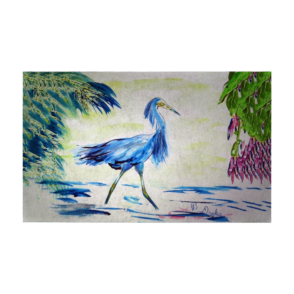 Blue Egret Door Mat 18x26 Multi N/A