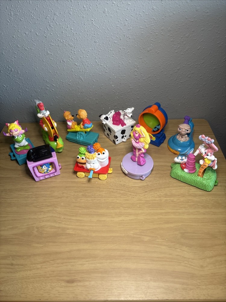 Vintage 1994 Mcdonalds Happy 15th Birthday Anniversary Happy Meal Train Toys Lot