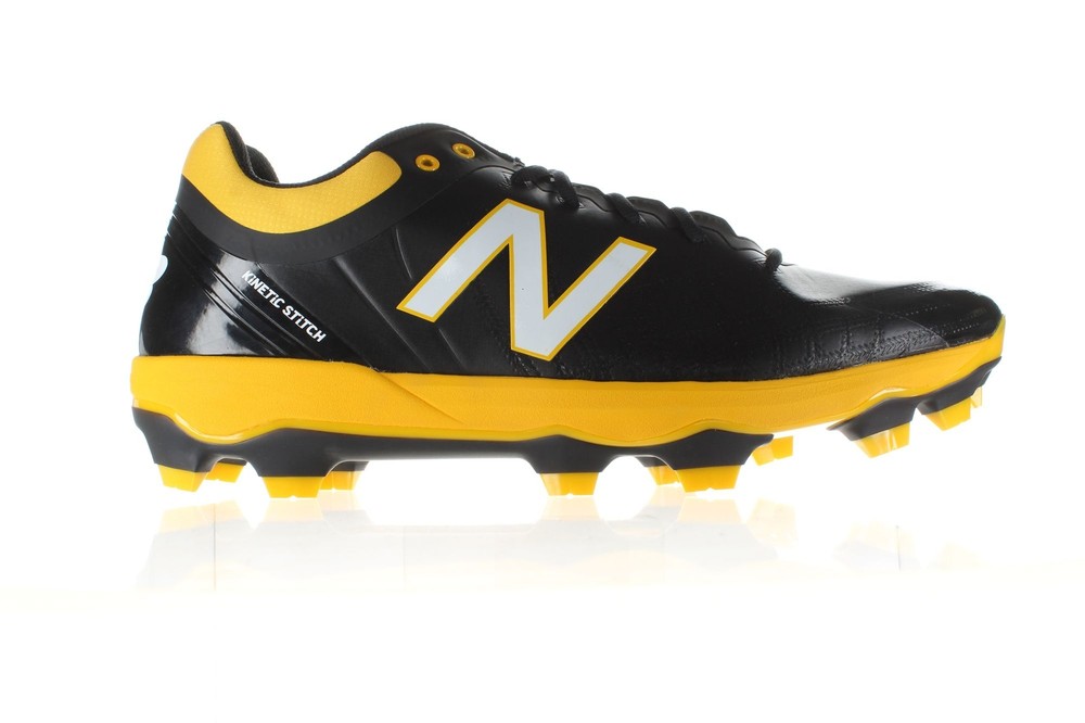 New Balance Mens Pl4040y5 Black/Yellow Baseball Cleats Size 16 (2E) (2026895)