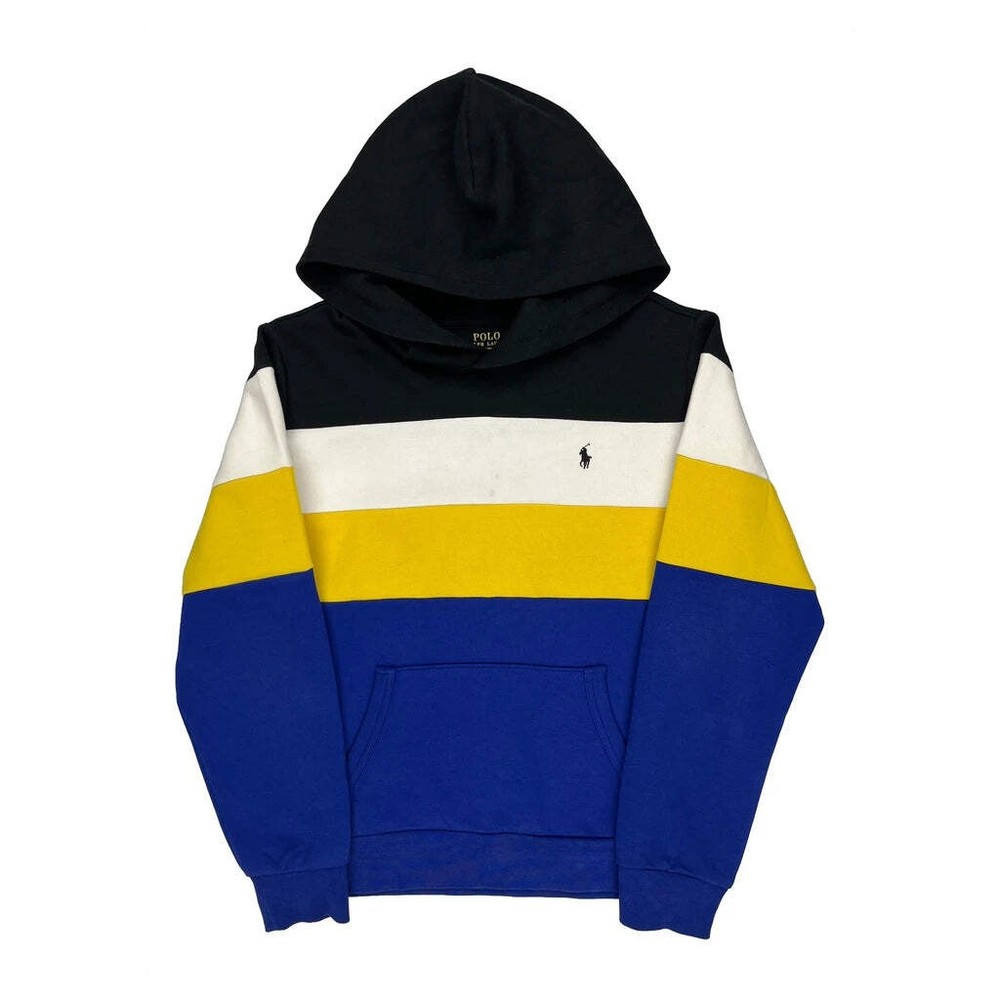 Age 14-16 Polo By Ralph Lauren Striped Hoodie - Large Black Cotton