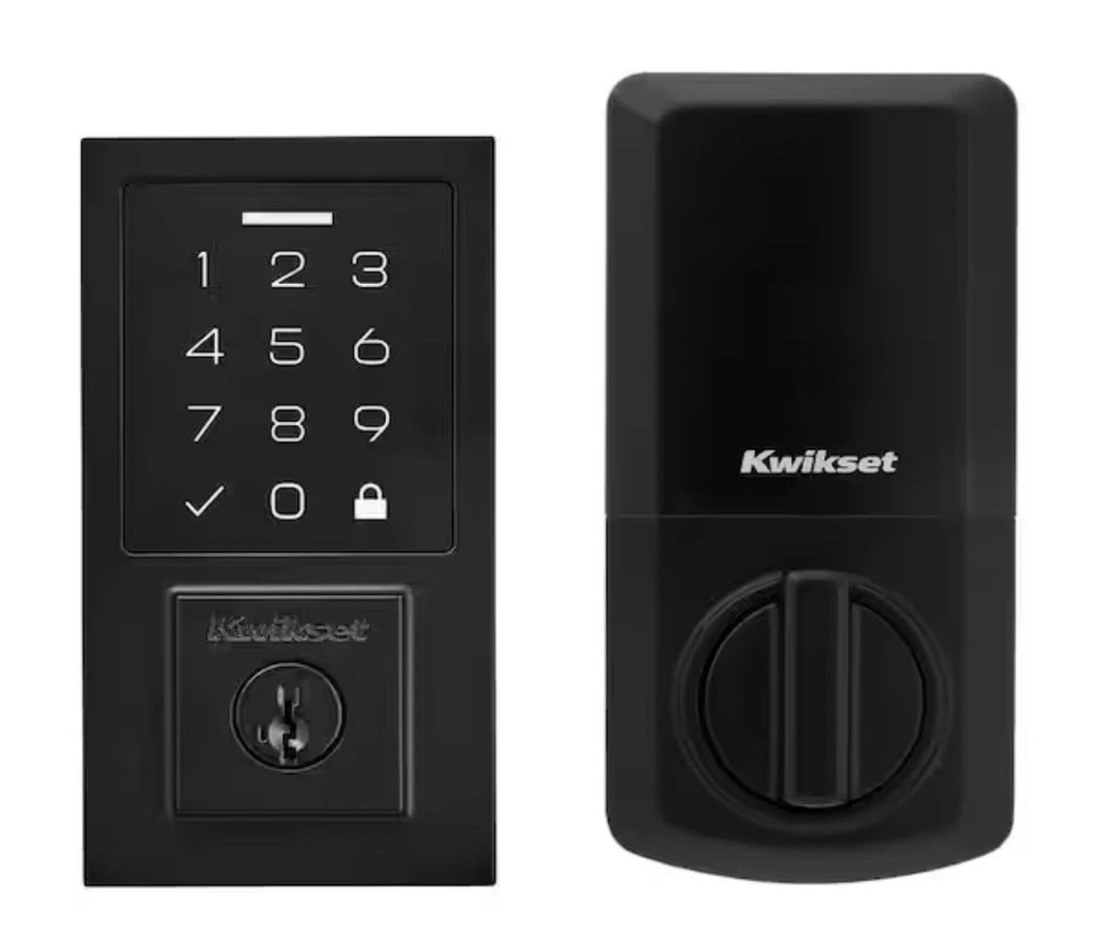 Kwikset SmartCode 270 Keyless Entry Deadbolt Auto-Lock Matte Black Touchpad