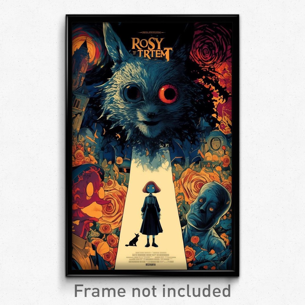 Retro Psychedelic French Film Poster - Rosy Turret Art Print