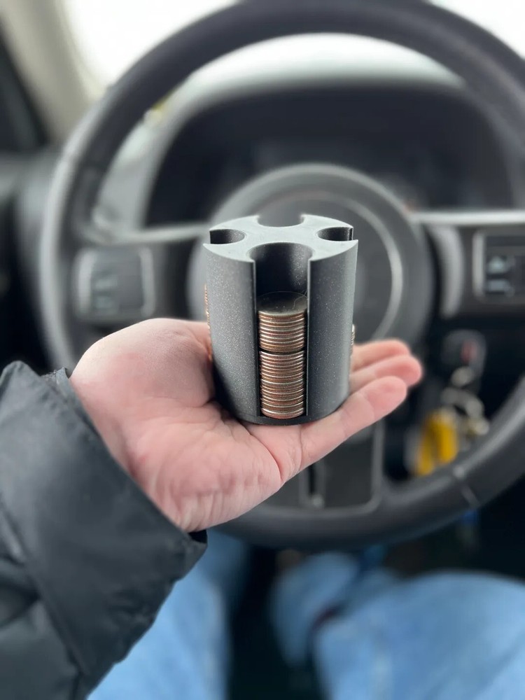 Car Cup Holder Coin Organizer Tray for Vehicle Console Storage