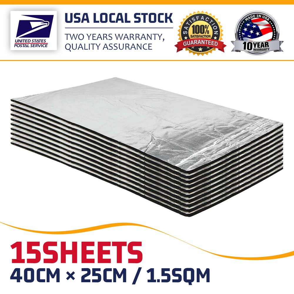 394mil car Hood Heat Shield Sound Deadener Mat Firewall Noise Thermal Insulation