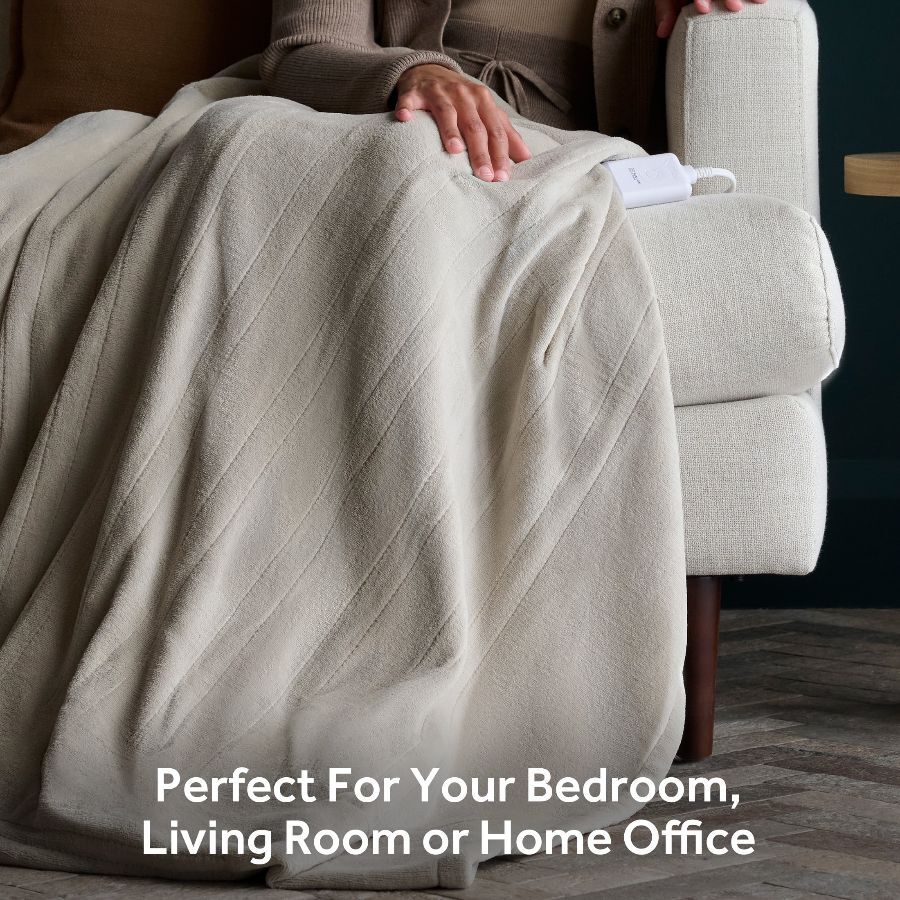 Peyote Microplush, 4 Heat Settings, 4-Hour Auto Shut-Off,Electric Heated Blanket