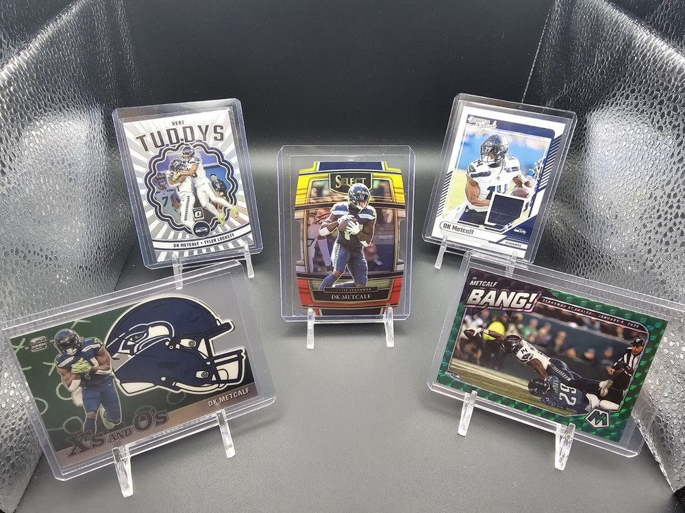 DK Metcalf 5 Card Insert Lot. Contenders Optic,  Donruss Optic, Mosaic, & Select