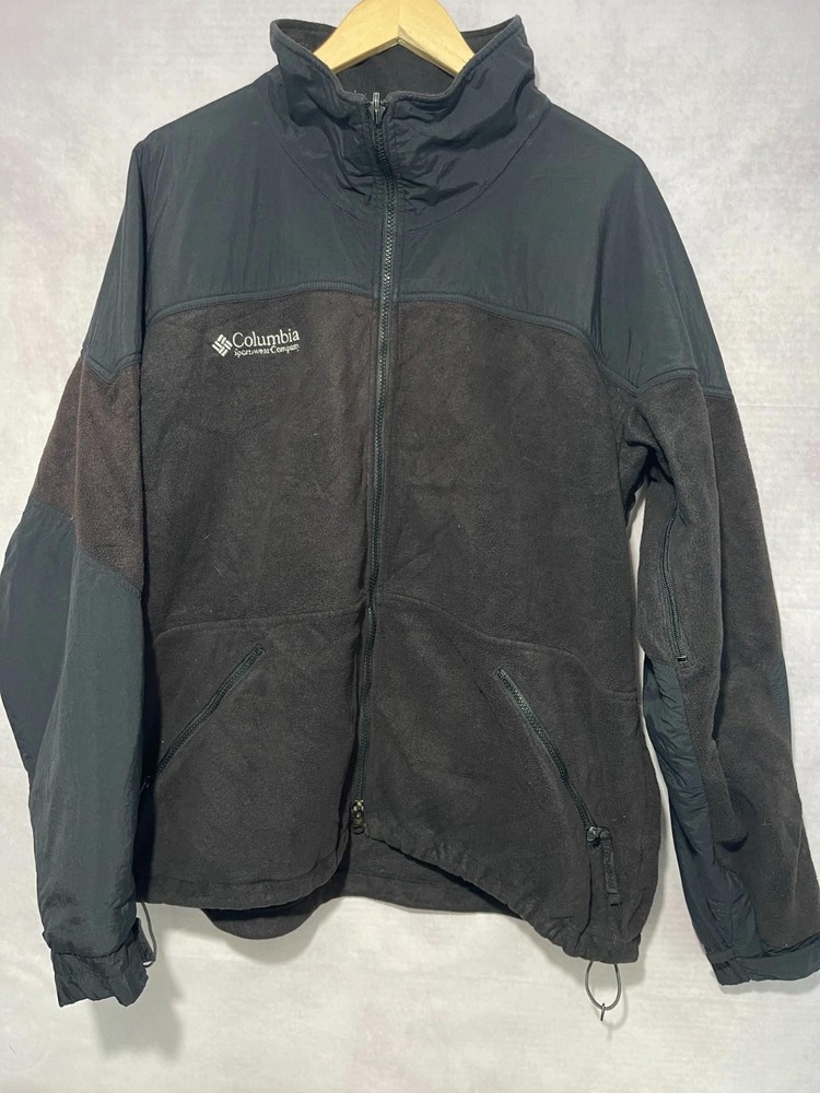 Vintage Colombia Titanium Men's Full Zip Windbreaker Jacket Fleece Size XL #0