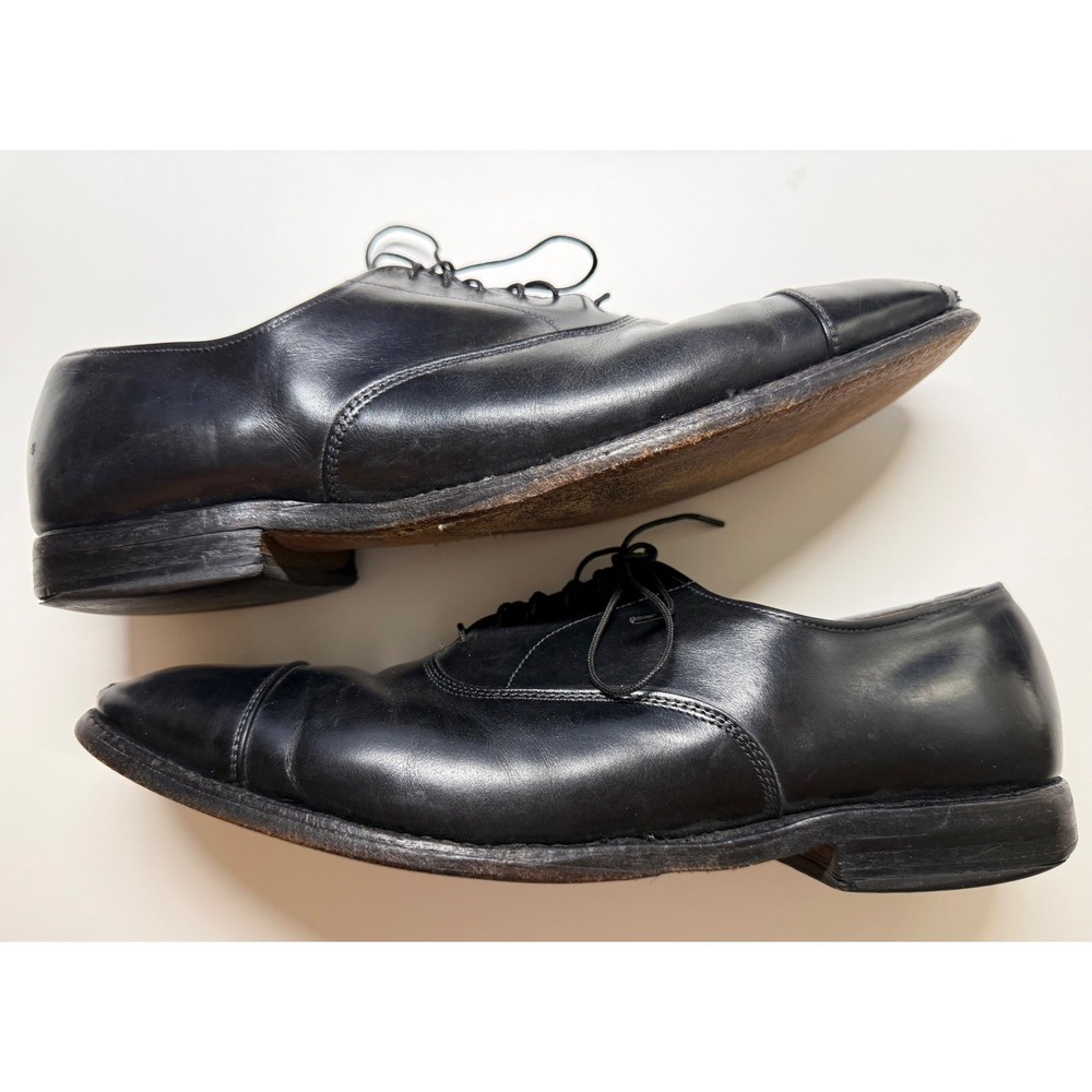 Allen Edmonds Park Avenue Cap-Toe Oxford Dress Shoe Mens 10.5 Black Leather