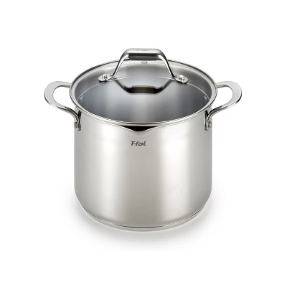 T-fal 6qt Stainless Steel Stock Pot with Lid for Soups & Cooking