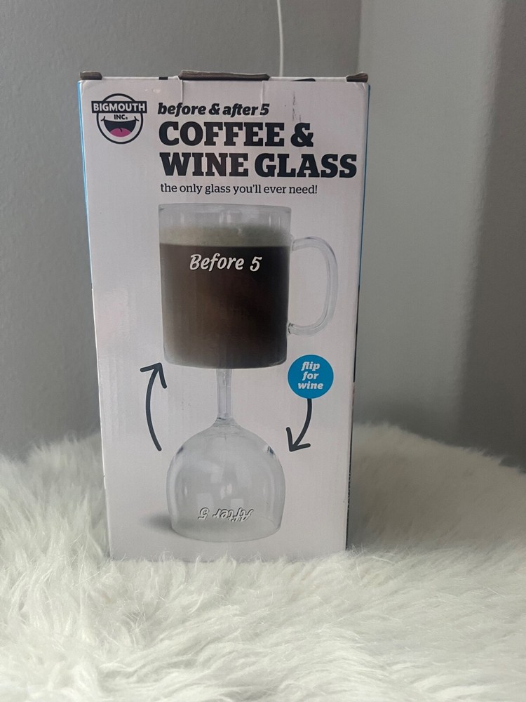 Before & After 5 Coffee & Wine Glass Fun Glass 8.1