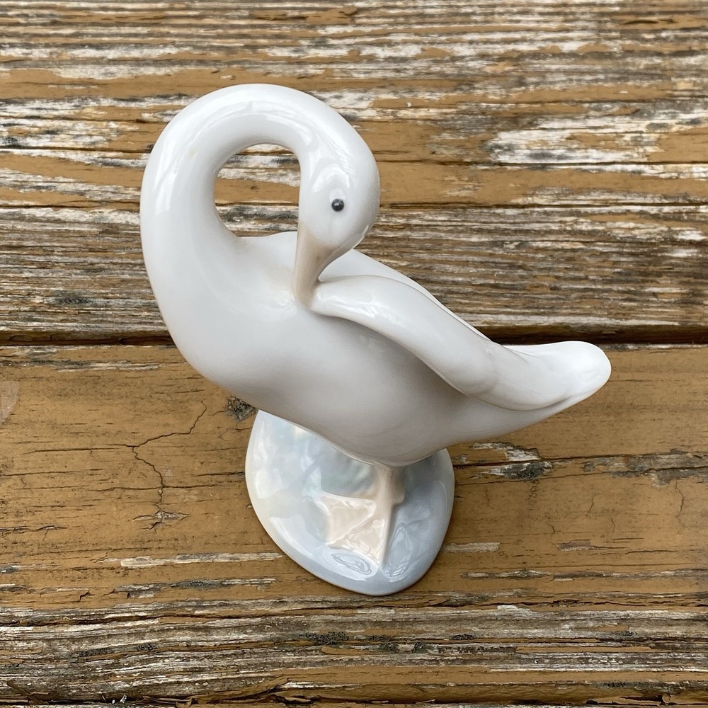 Vintage Lladro Little Duck 4553 Porcelain Figurine 1970 Artist Marked Retired Collectible