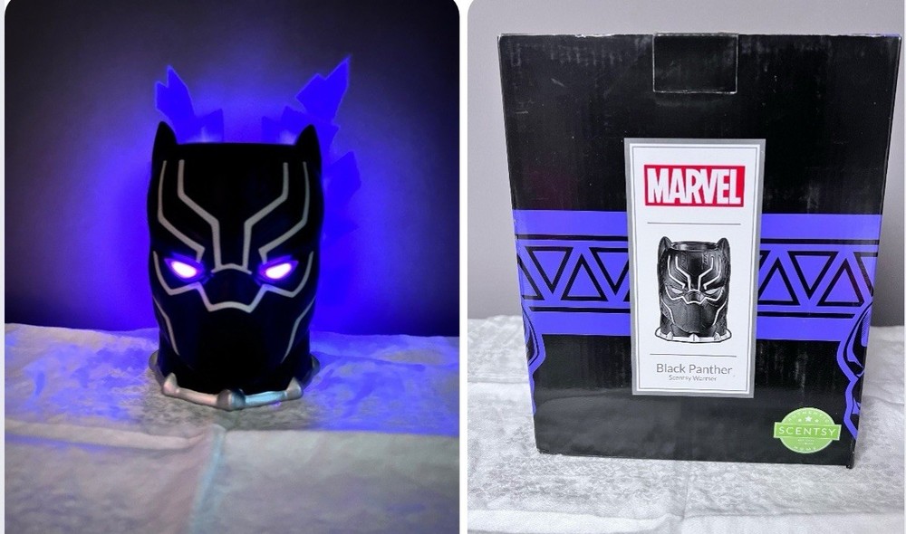 NIB DISNEY MARVEL AVENGER BLACK PANTHER SCENTSY WAX WARMER *DISCONTINUED