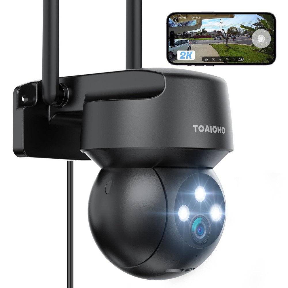 Outdoor Wired Security Camera for Home Surveillance in Black - Homeki