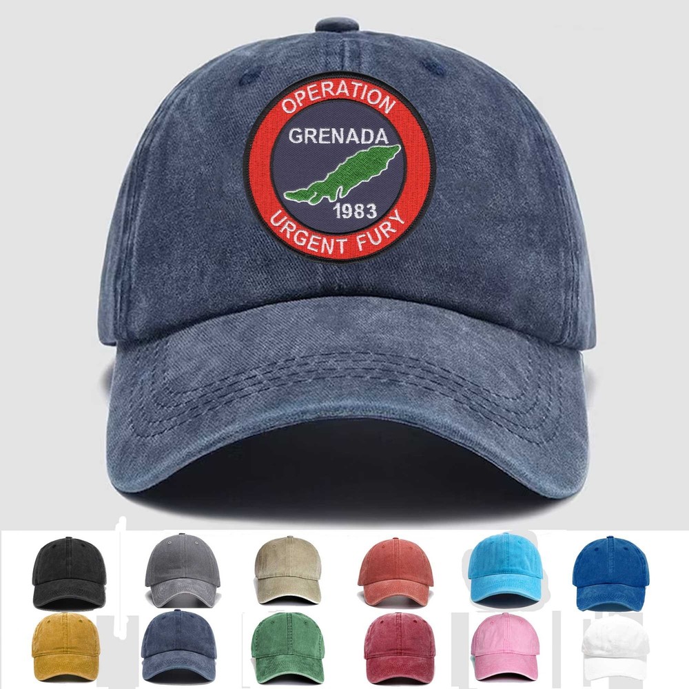 Custom Embroidered Hat Operation Urgent Fury - Grenada 1983, Veteran Cap, Gift