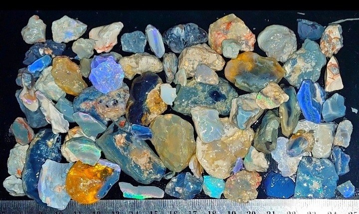 1000ct Black Opal Parcel Multiple colors Natural mined Earth Lightning Ridge #58