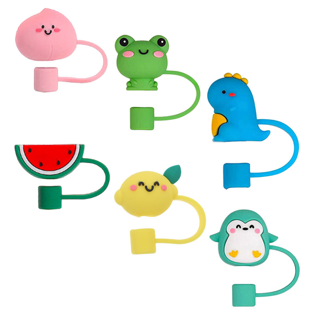 6pcs Reusable Straws Cute Drinking Accessories Drinking Kids