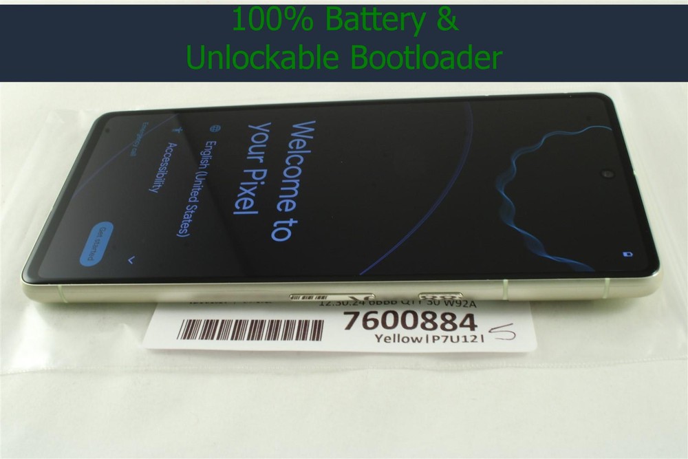 Google Pixel 7 Yellow Unlocked ATT TMobile Verizon Unlockable Bootloader 7600884