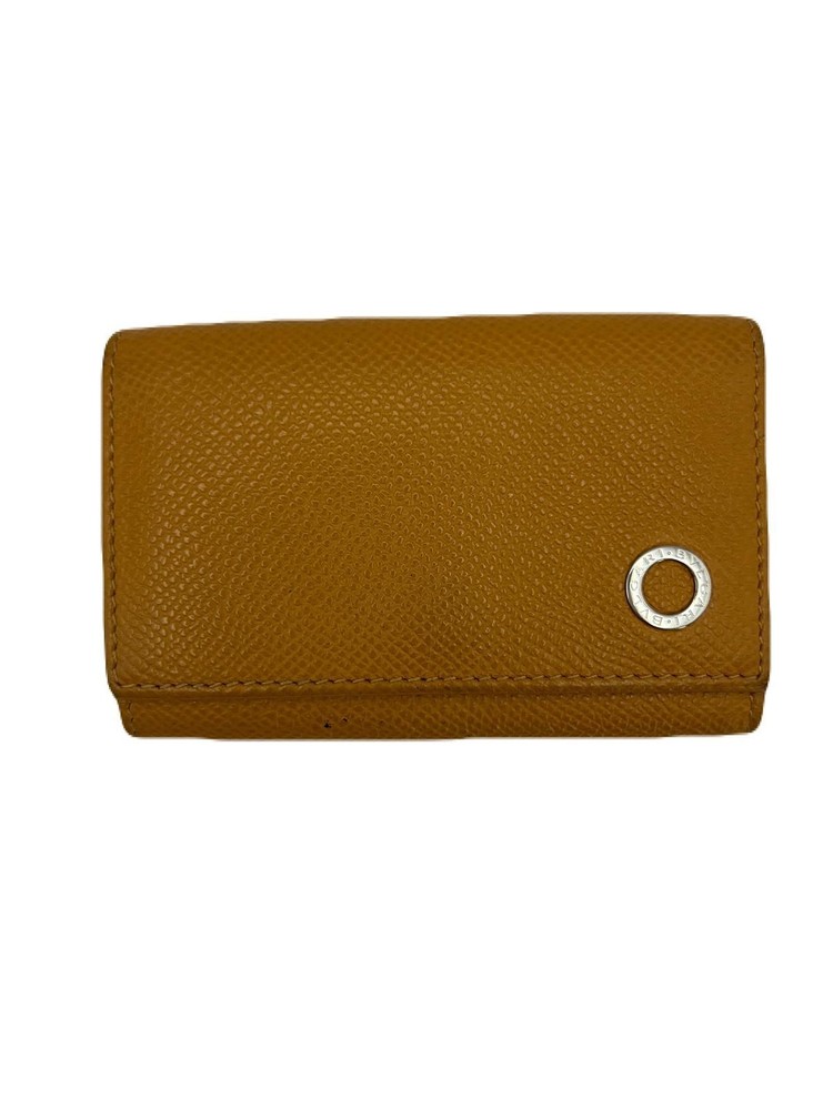 Bvlgari Yellow Leather Key Wallet Case with 6 Hooks Pre-Owned TB83-5