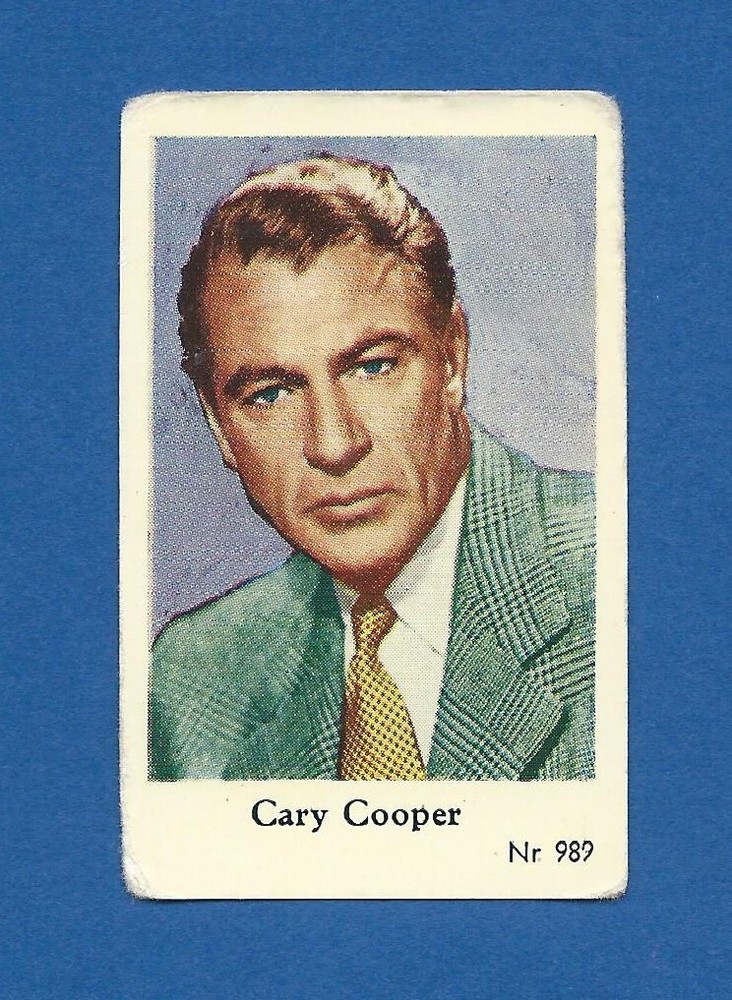 1955-58 Dutch Gum Card Nr #989 Gary Cooper