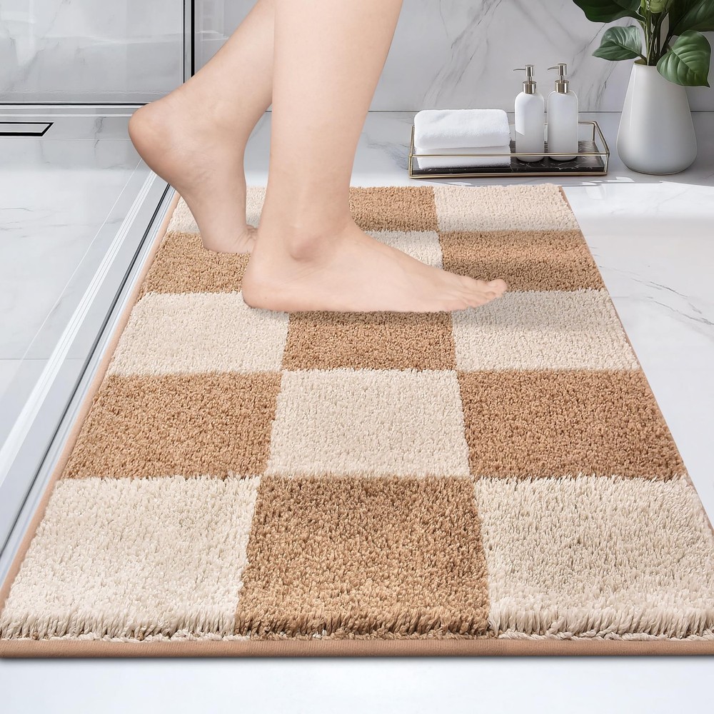 Machine Washable Non-Slip Bathroom Rug 20x30 Dense Pile Matting Free
