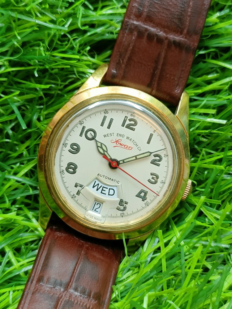 Authentic West End Watch Co Sawar Prima Automatic Day Date Mint Mens ETTA Gold-image