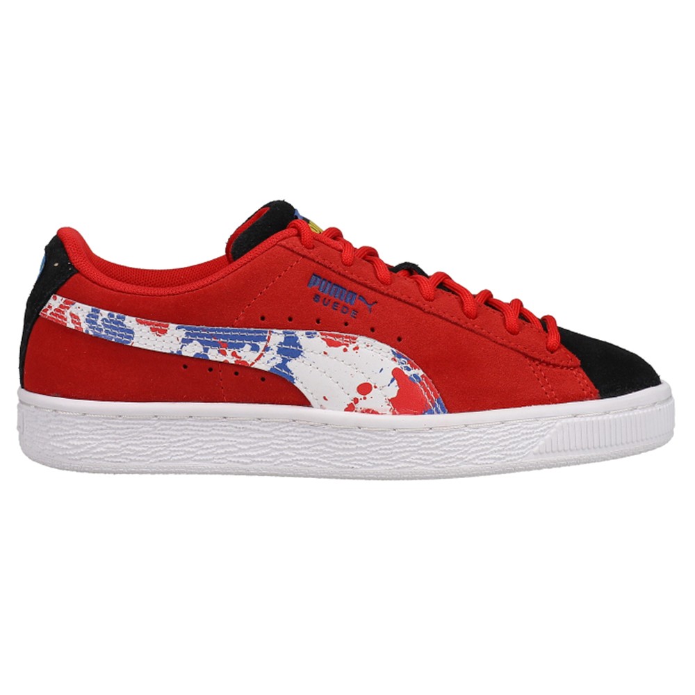 PUMA Suede Splash Lace Up  Youth Boys Red Sneakers Casual Shoes 38857701