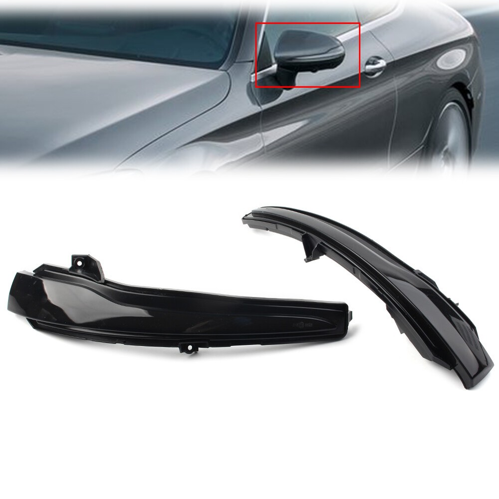 Pair Dynamic Turn Signal Light Side Mirror For Benz C E GLC Class W205 2015-2018