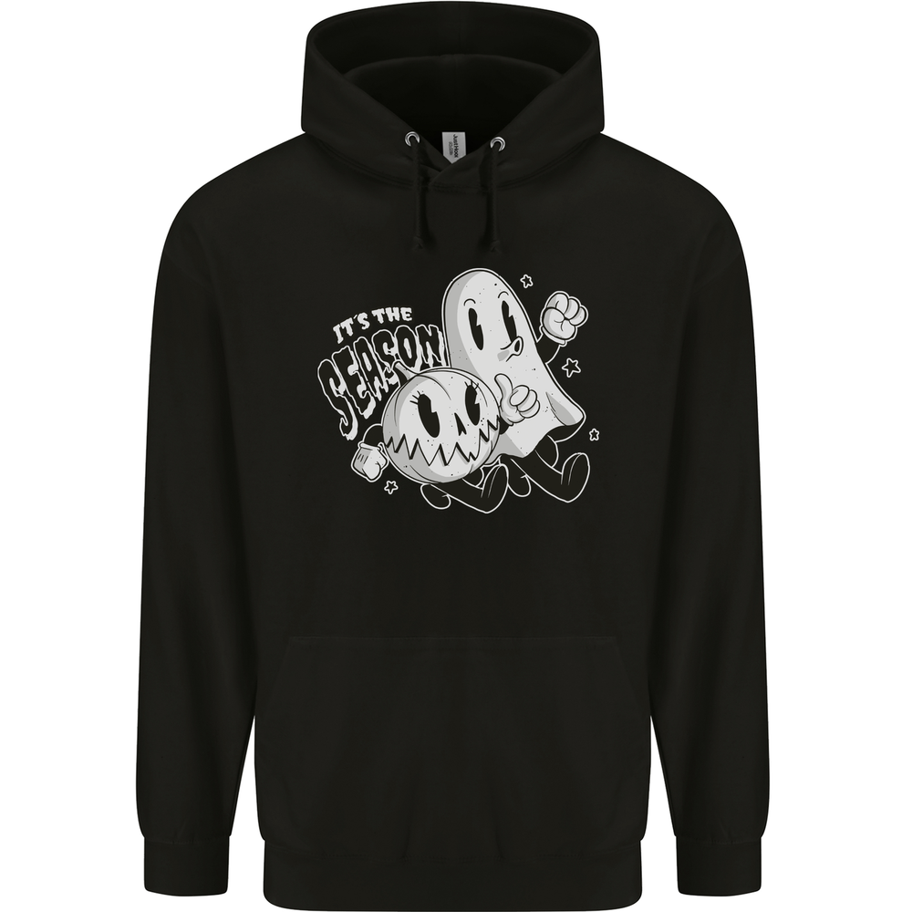 It's the Season Halloween Ghost & Pumpkin Mens 80% Cotton Hoodie