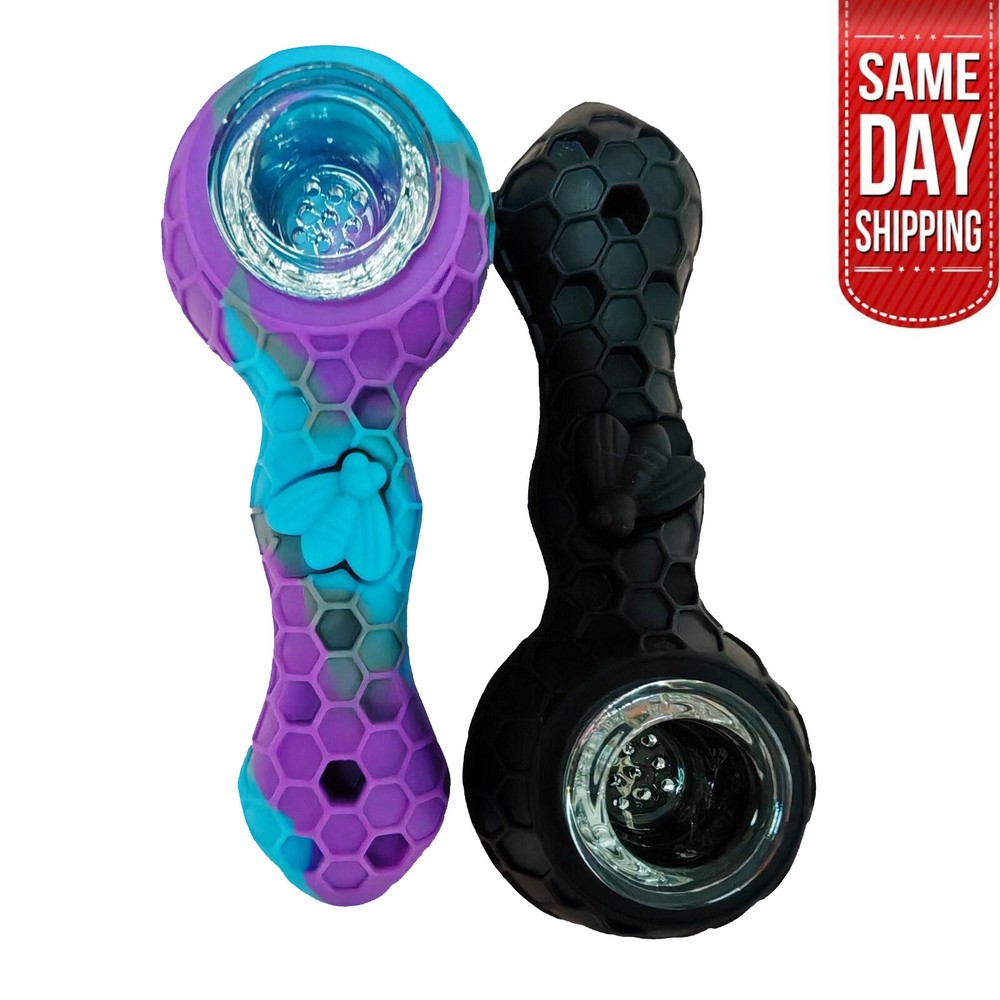2PCS (Blue+Black) SILICONE PIPE 4.3