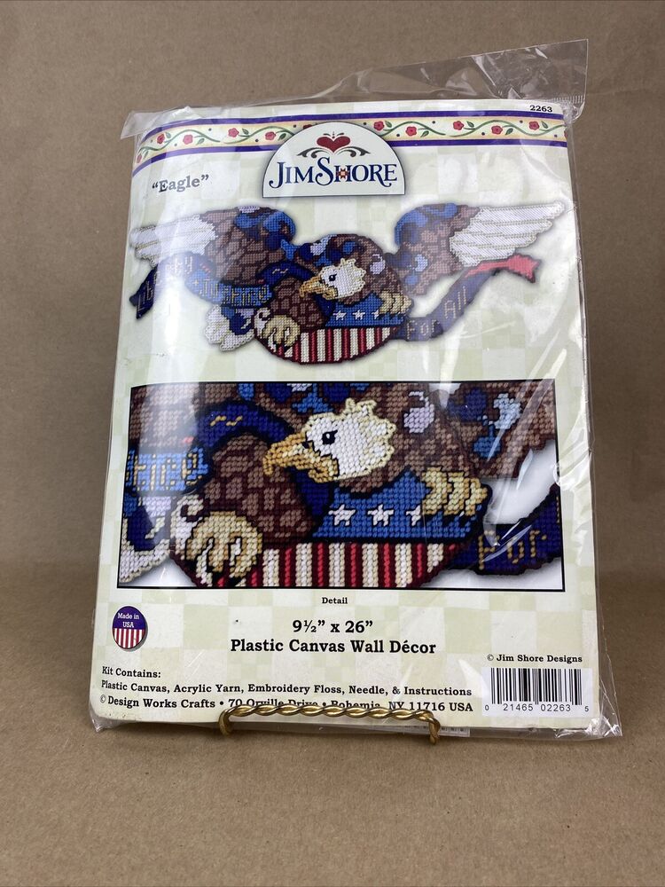 Jim Shore Liberty Justice Eagle Plastic Canvas Wall Art Decor Kit New Americana