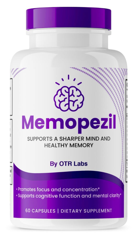 Memopezil Brain Pills, Memo Pezil for Mind & Memory 60 Capsules 1 Bottle