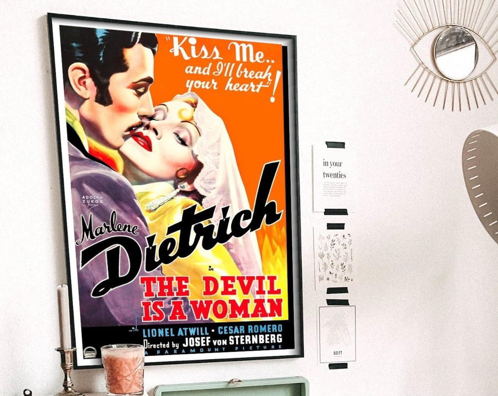 1935 Romance Film The D3Vil Is A Woman - Digital Download No Frame