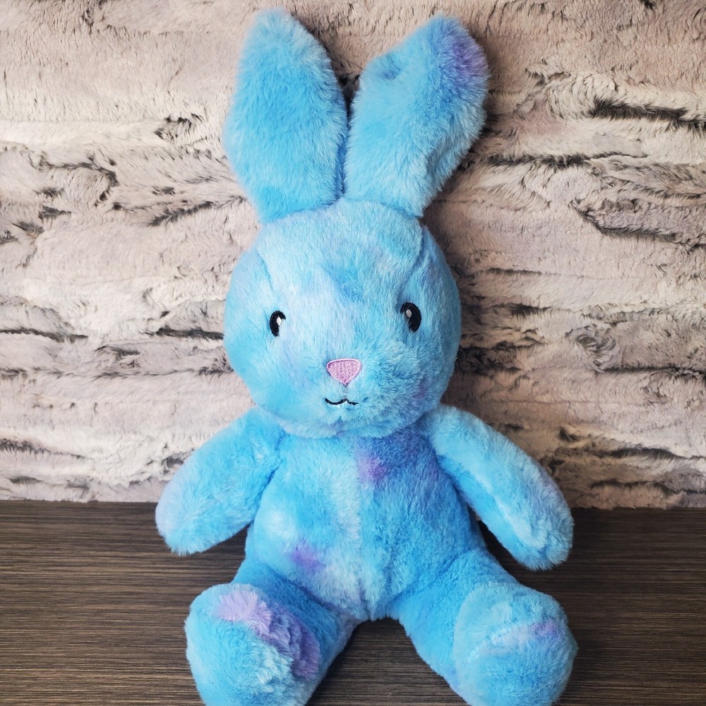 Inter-American Fluffy Plush Blue & Purple Marbled Easter Bunny Rabbit Stuffed