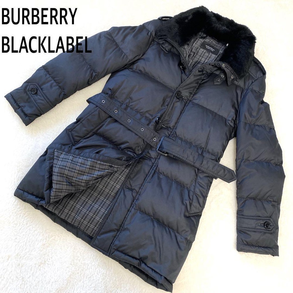 Burberry Black Label Down Belt Black L F/S from Japan