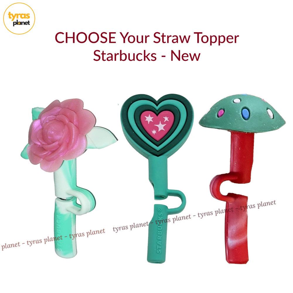 Heart Mushroom Rose Straw Topper Mystery Box for Starbucks