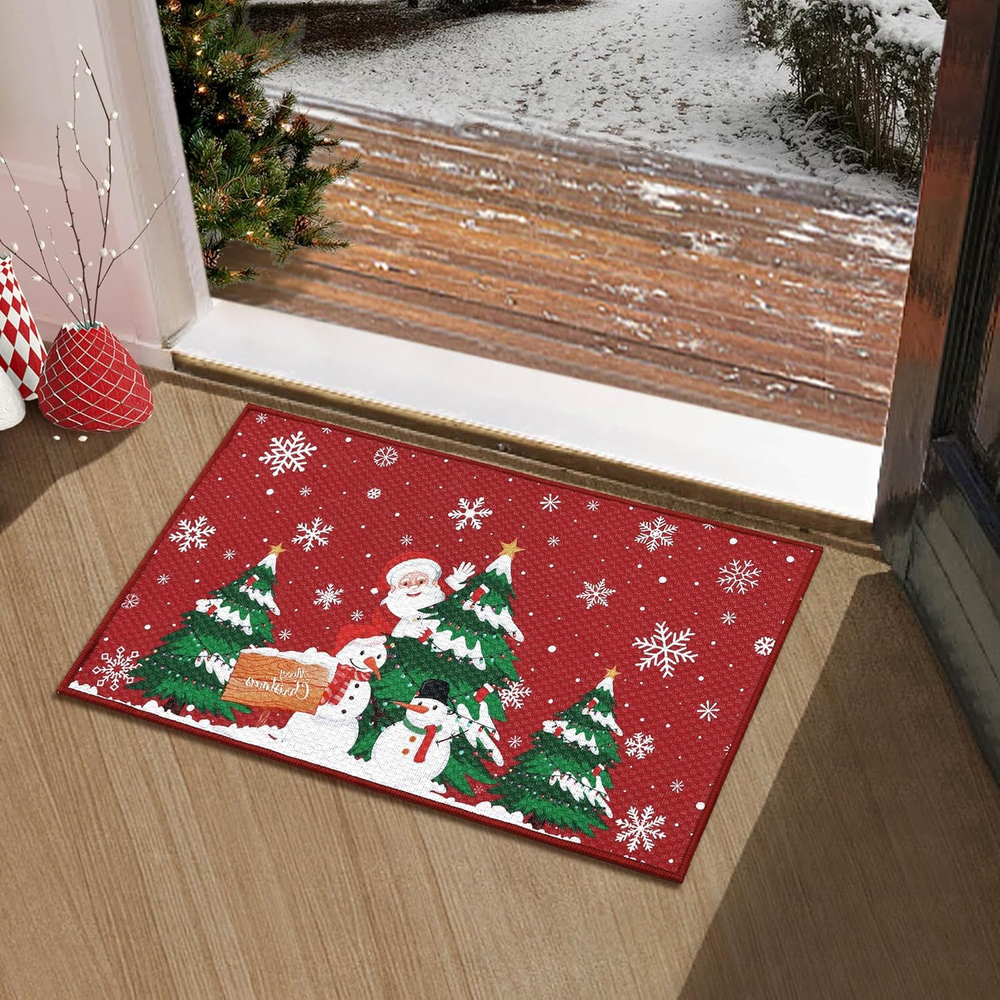 Christmas Door Mat Non Slip Doormats Welcome Mats for Front Door Floor Mats Ourd