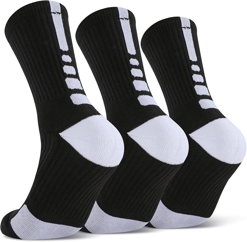 Unisex Elite Basketball Socks, Cushioned Athletic Sports Crew Socks