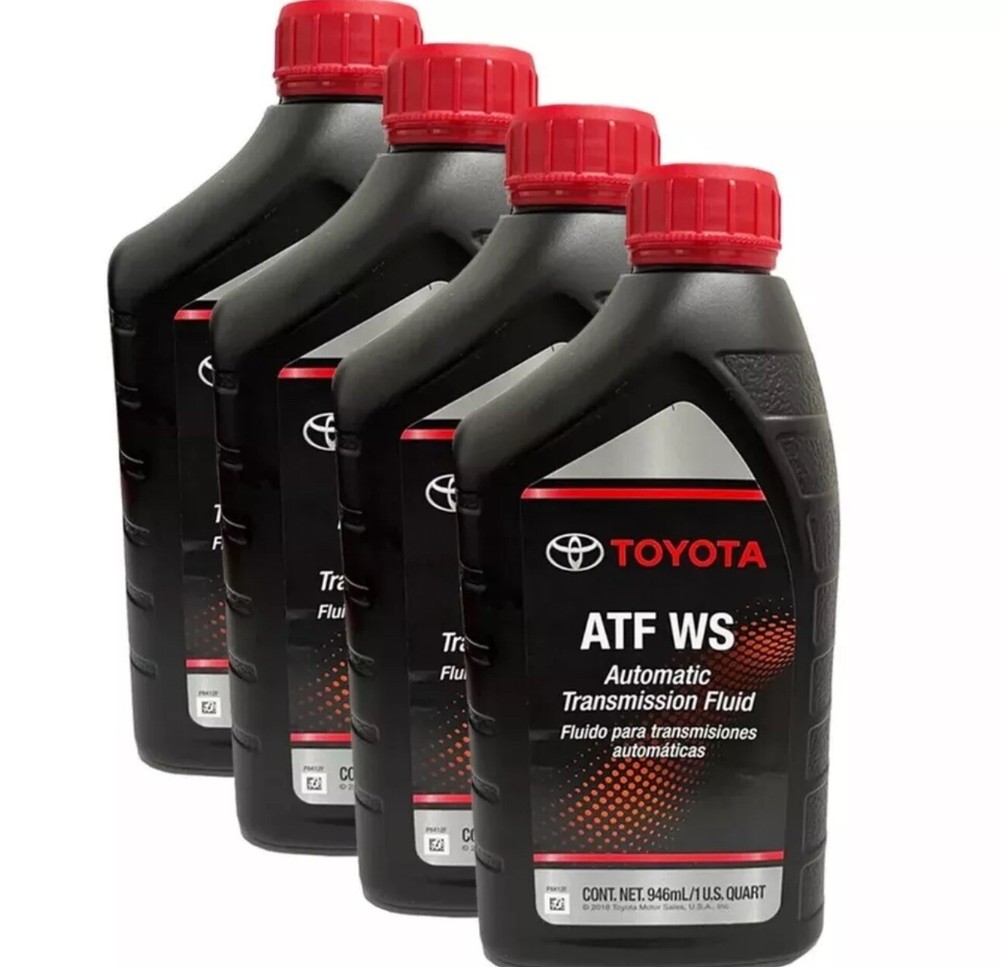 (4 Quarts) TOYOTA ATF WS Automatic Transmission Fluid, 1-Quart, 00289-ATFWS