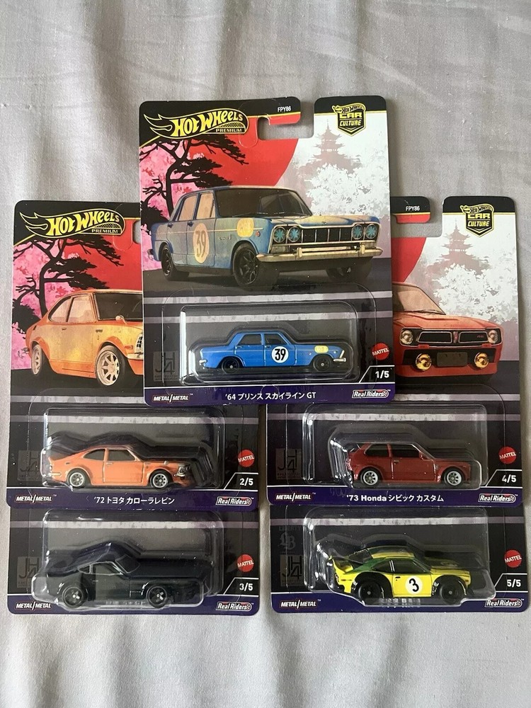 Hot Wheels Japan Historics Complete Set 5 Cars Premium Car Culture 2024