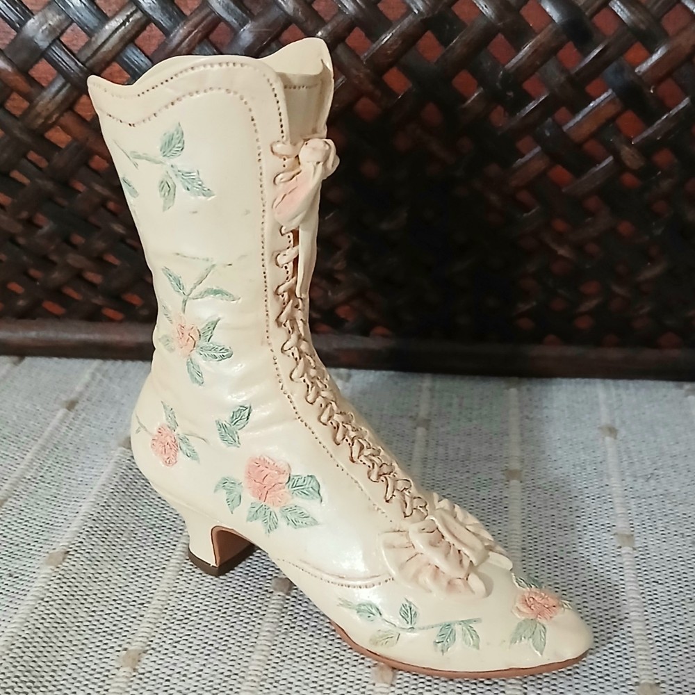 Just The Right Shoe By Raine 1999 Victorian Wedding Boot Miniature Shoe