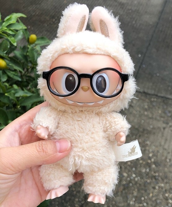 New LABUBU Clothes The Monsters Plush Doll Black Glasses (No Doll)